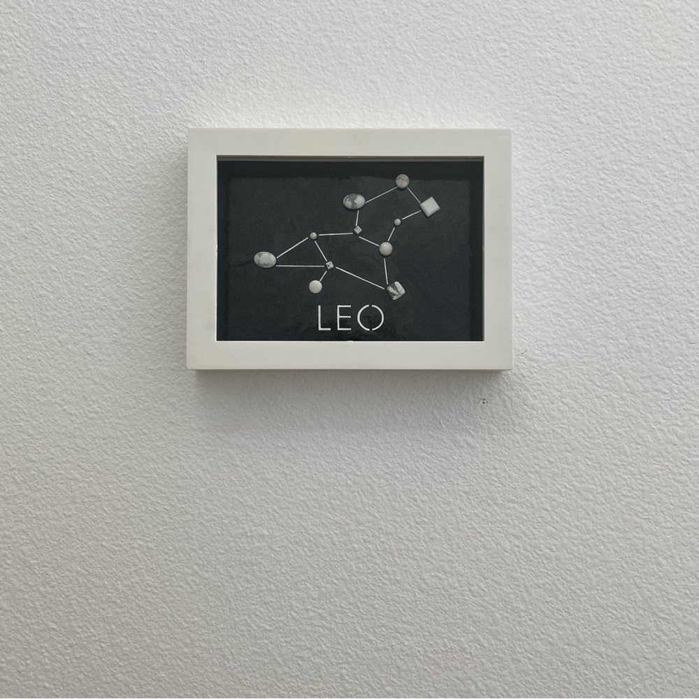 Handmade Horoscope Art LEO Star Constellation Beads Shadow Box 6x8 inches - Picture 4 of 9